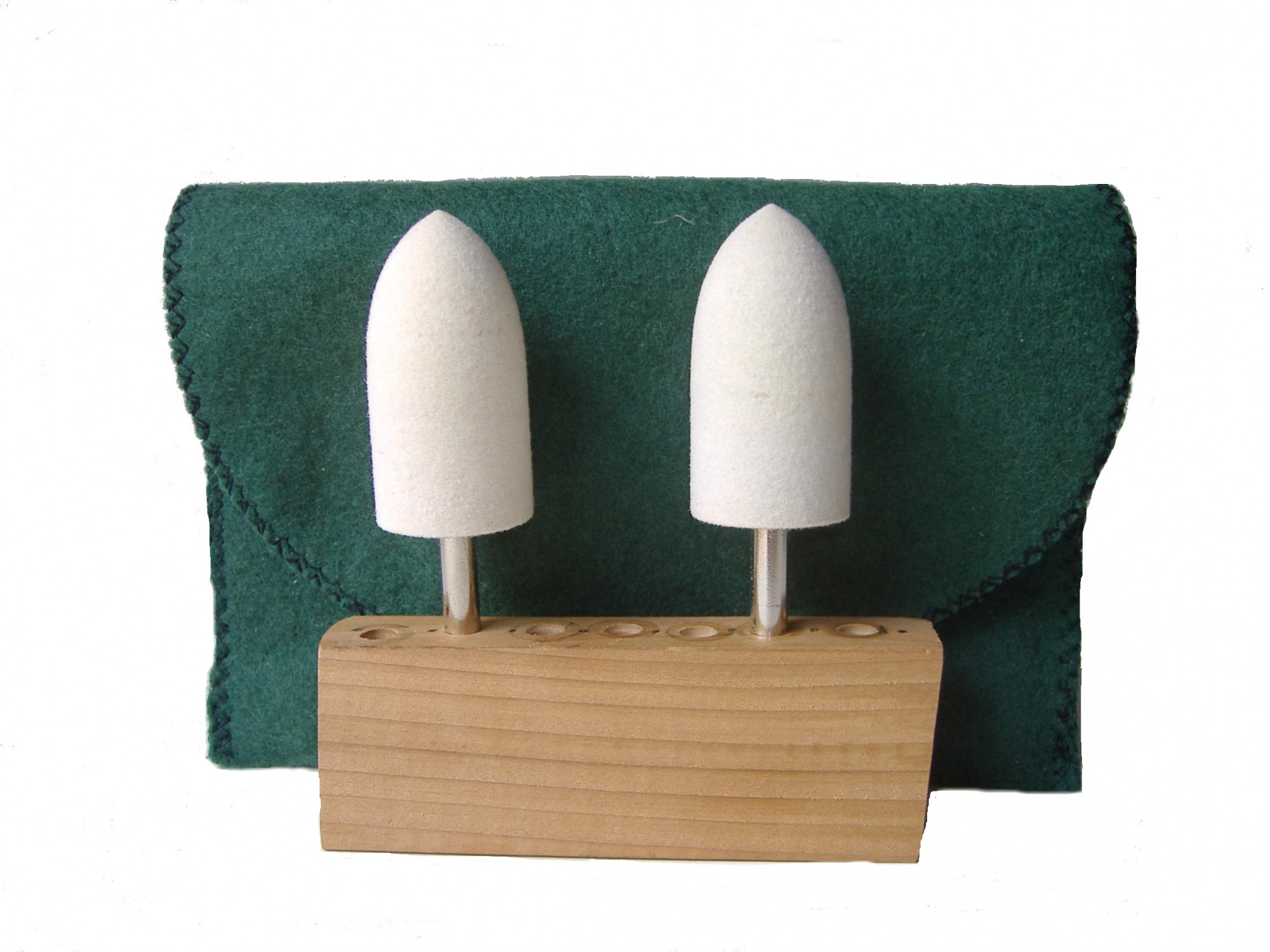 SS-003DDM-3 1 dia x 2 long x 14 Stainless Steel Shank Bullet Felt Bobs in medium density 060 gmc3