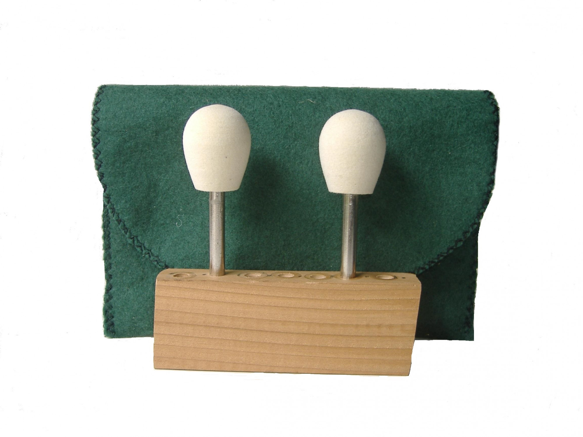 SS-005CCM-3 1 dia x 1 14 long x 14 Stainless Steel Shank Pear Felt Bobs in medium density 060 gmc3