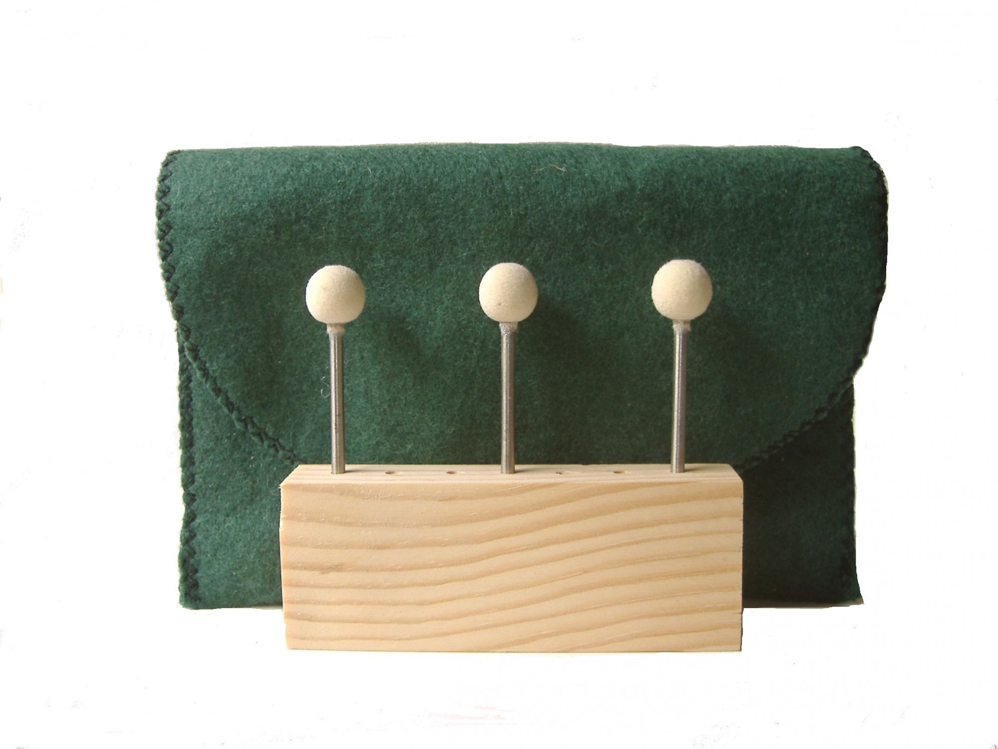 SS-006AS-6 12 dia x 12 long x 18 Stainless Steel Shank Ball Felt Bobs in soft density