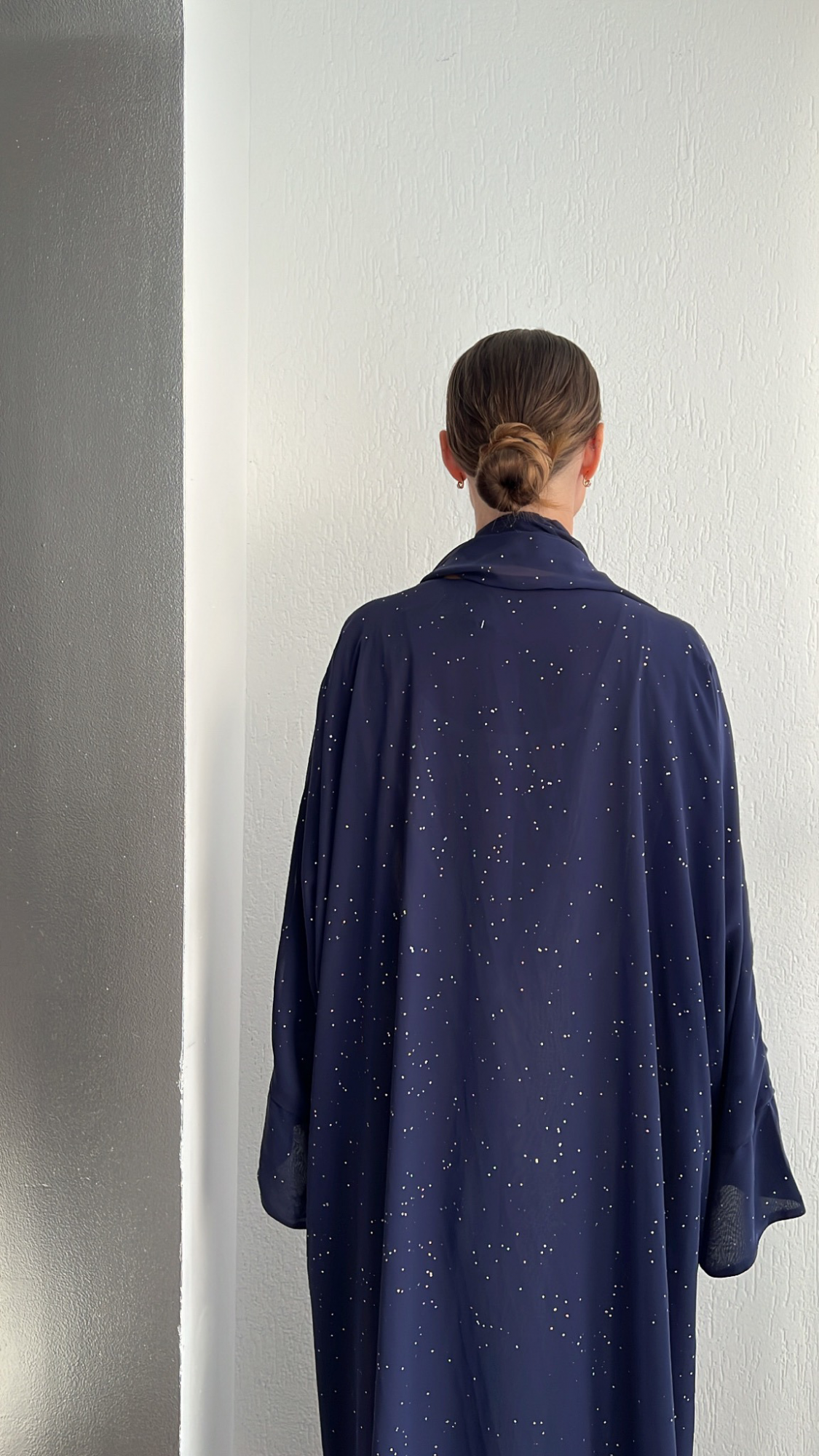 chiffon -glittery Navy