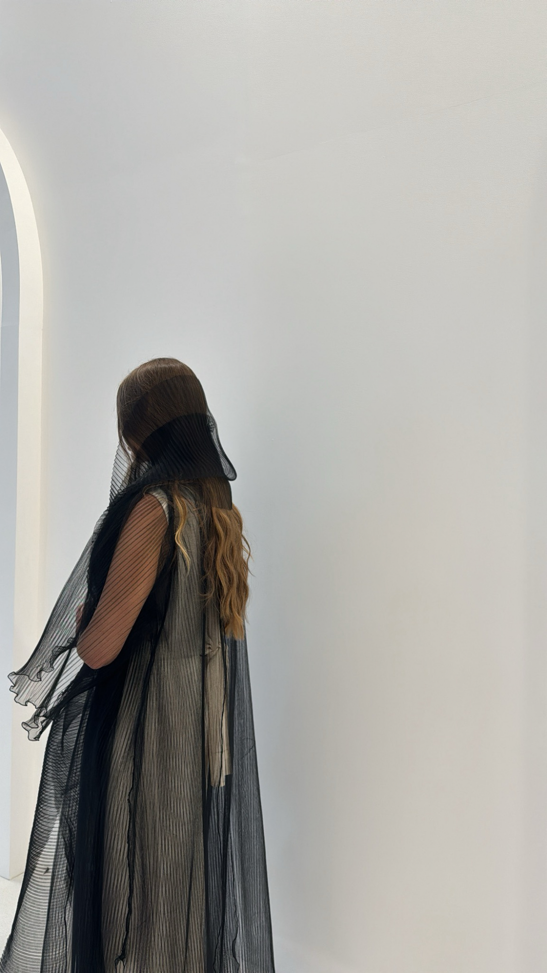 Double pleated organza