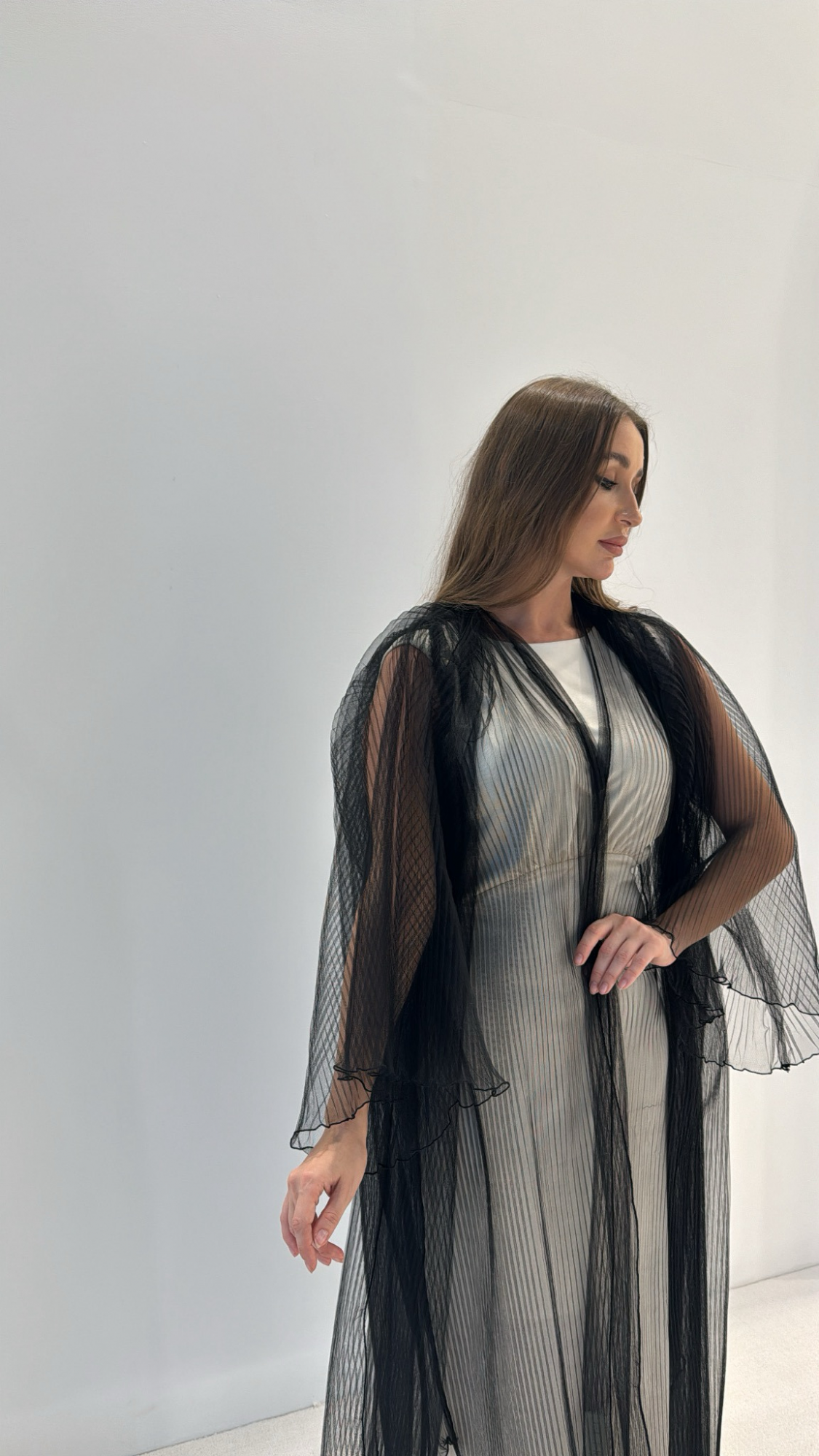 Double pleated organza