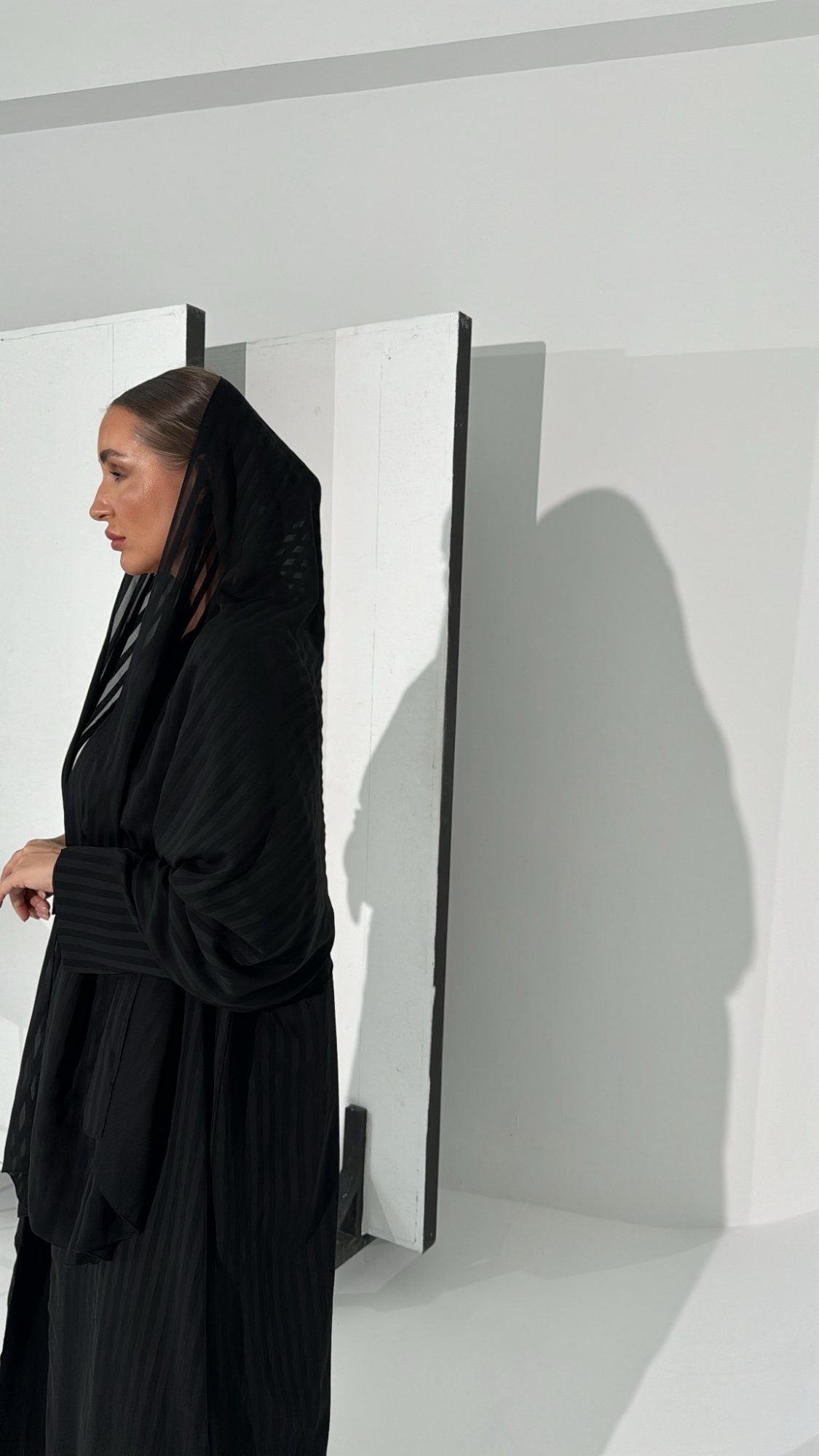 Lines chiffon - black