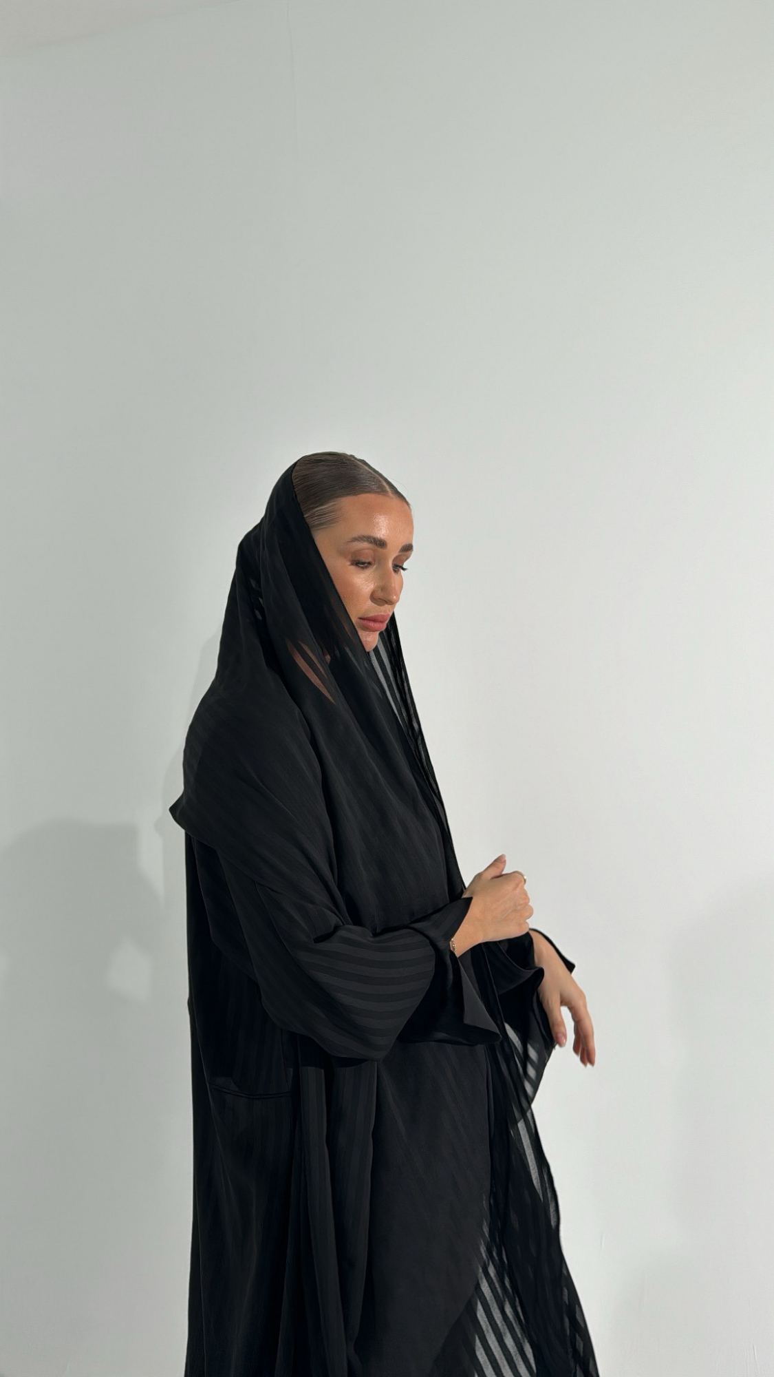 Lines chiffon - black