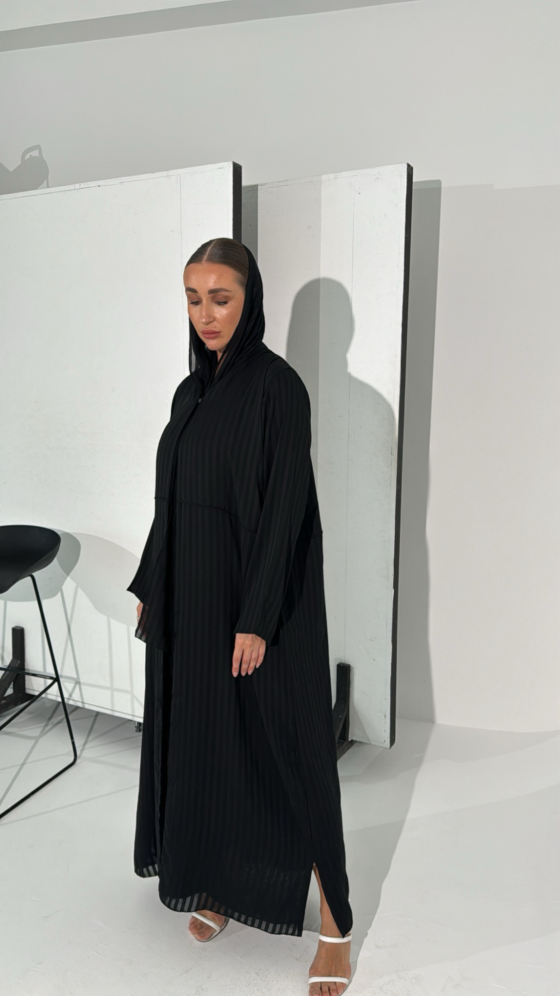 Lines chiffon - black