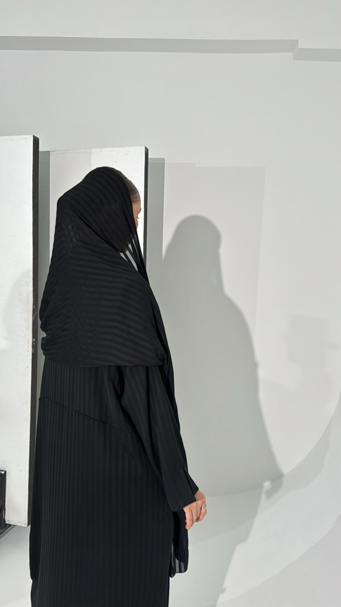 Lines chiffon - black