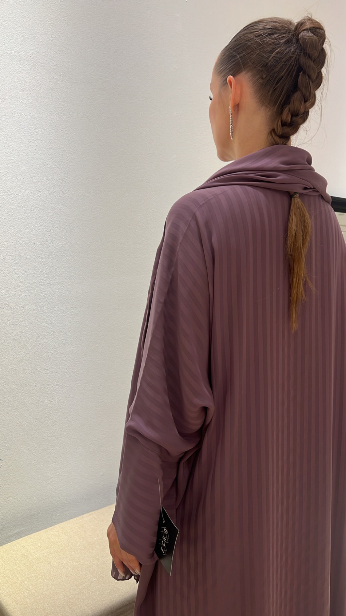 Lines chiffon - Dark purple