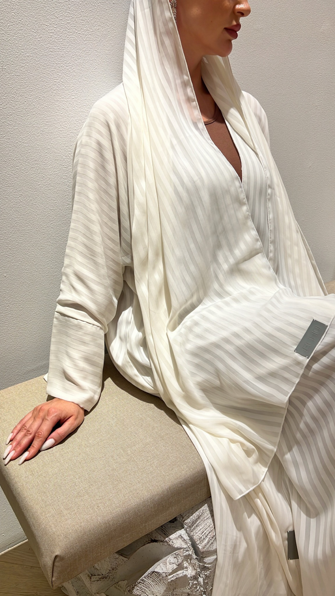 Lines chiffon - off white