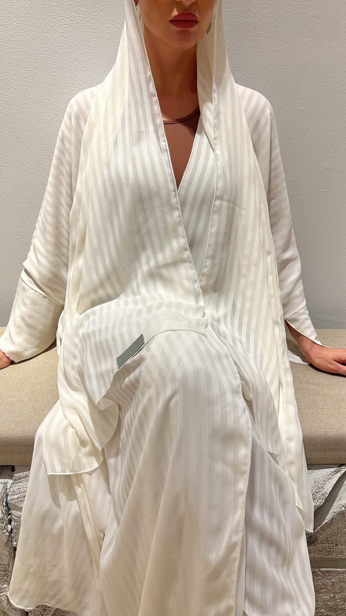 Lines chiffon - off white