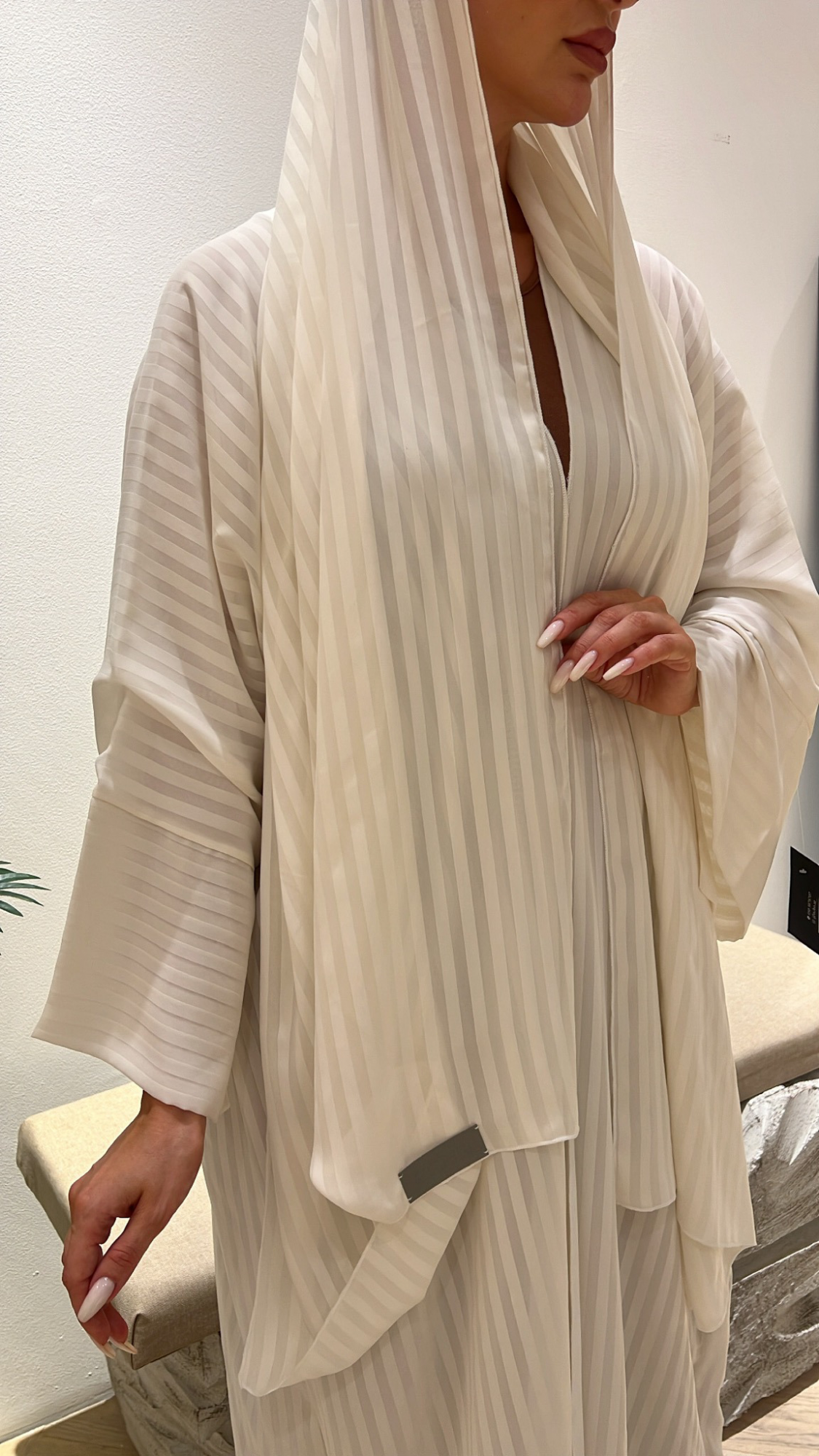 Lines chiffon - off white