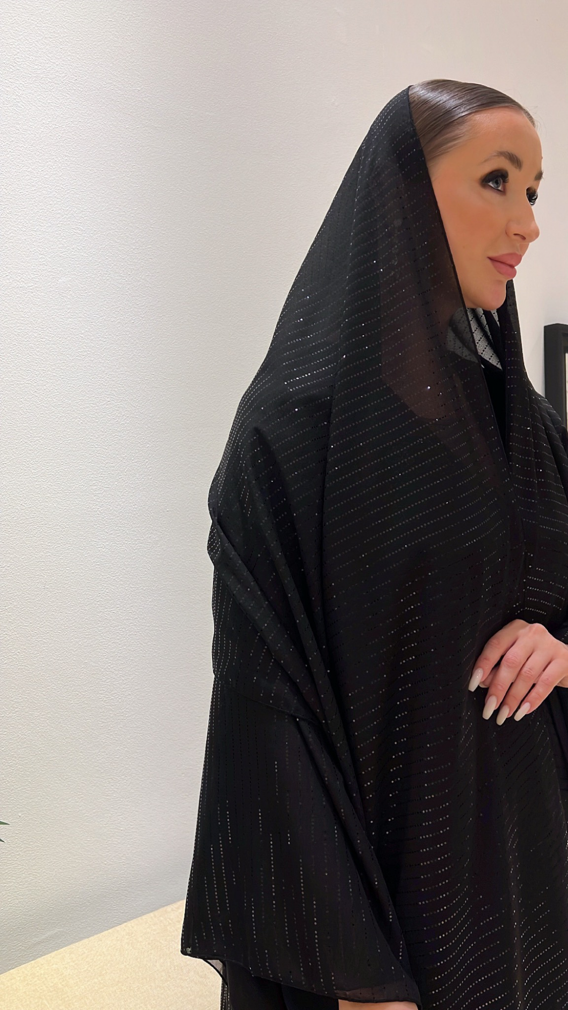 lines glitter chiffon