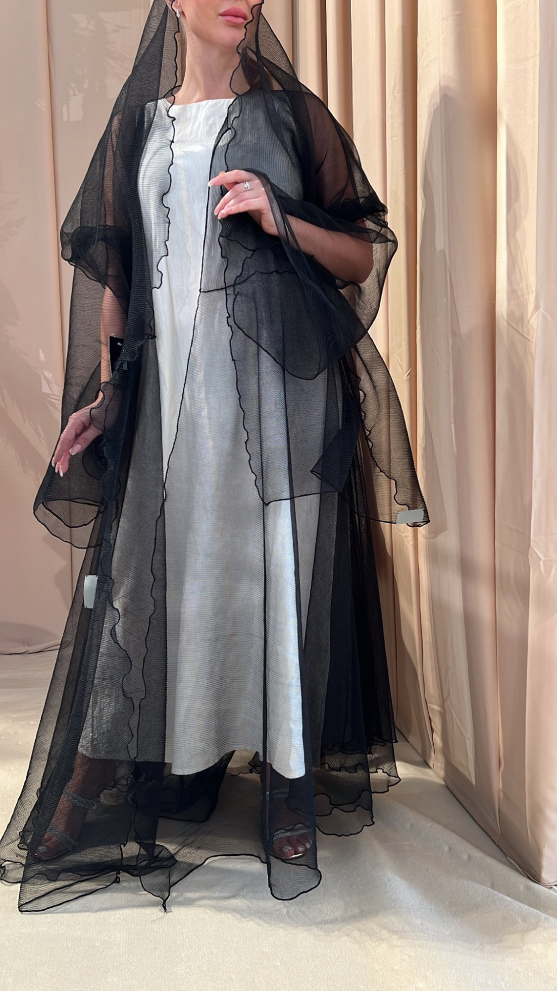 Pleated organza