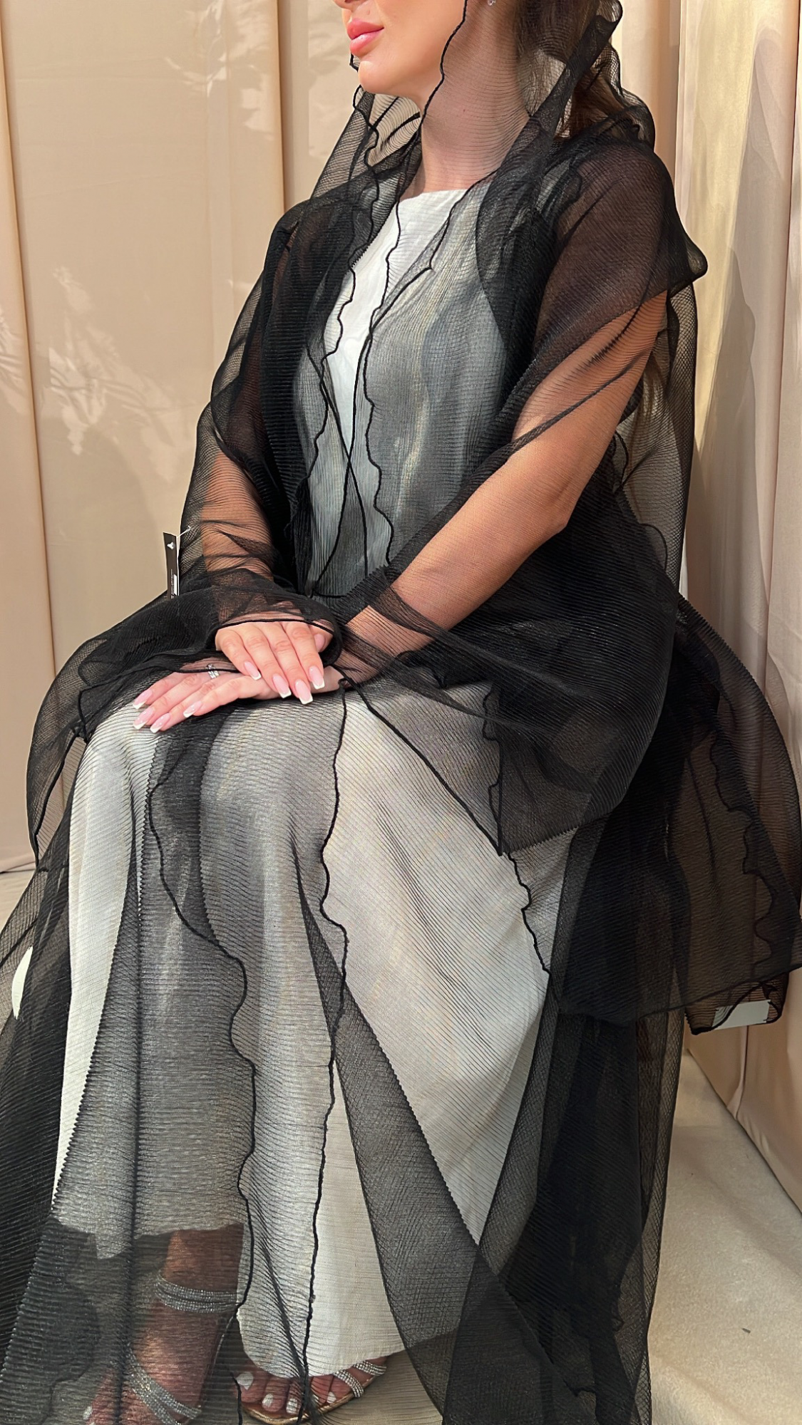 Pleated organza