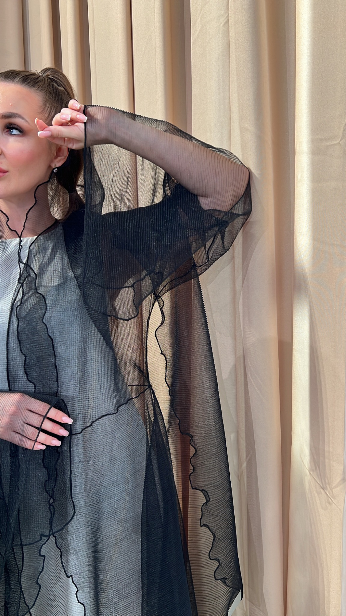 Pleated organza