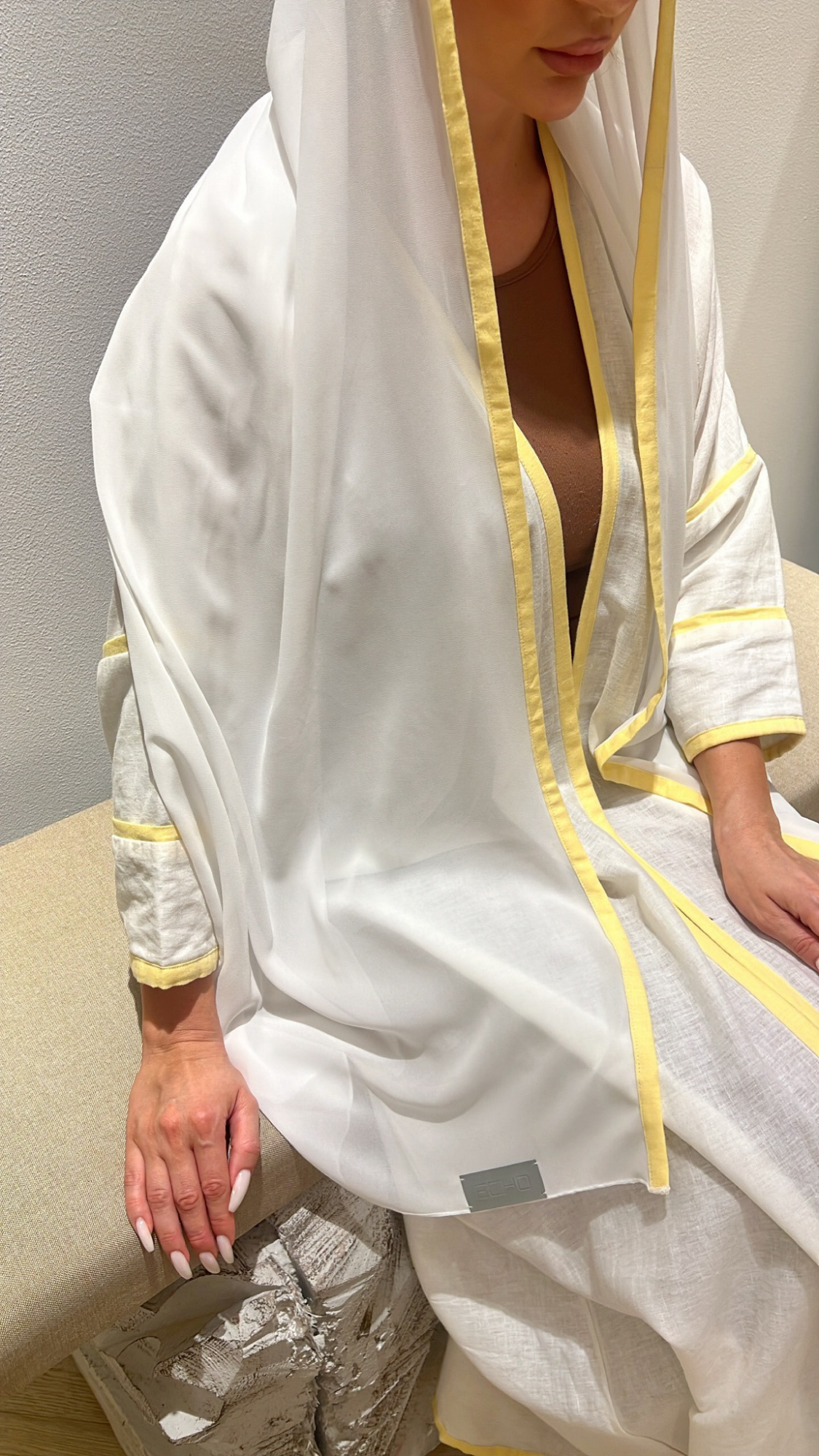 Yellow line linen