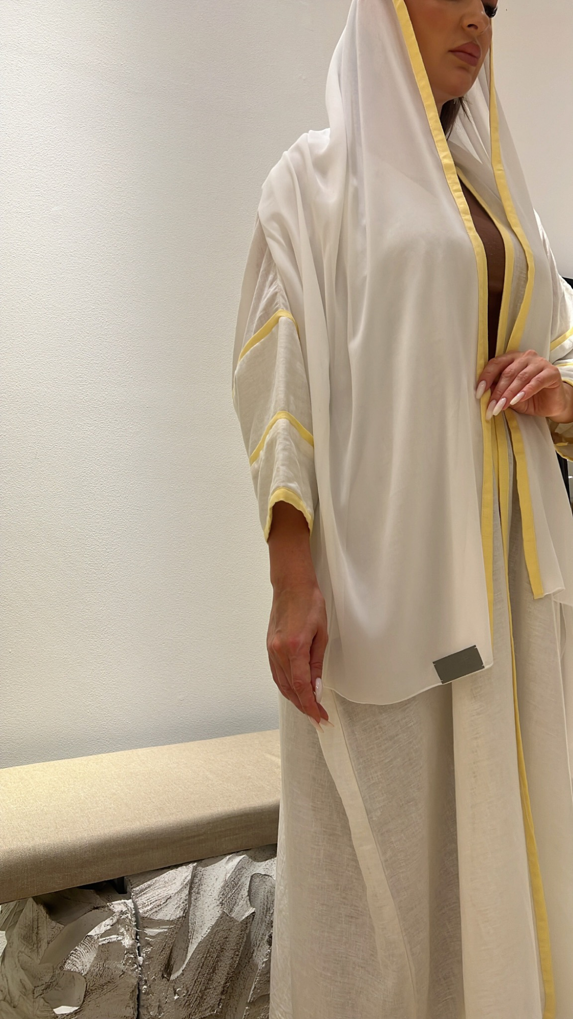 Yellow line linen