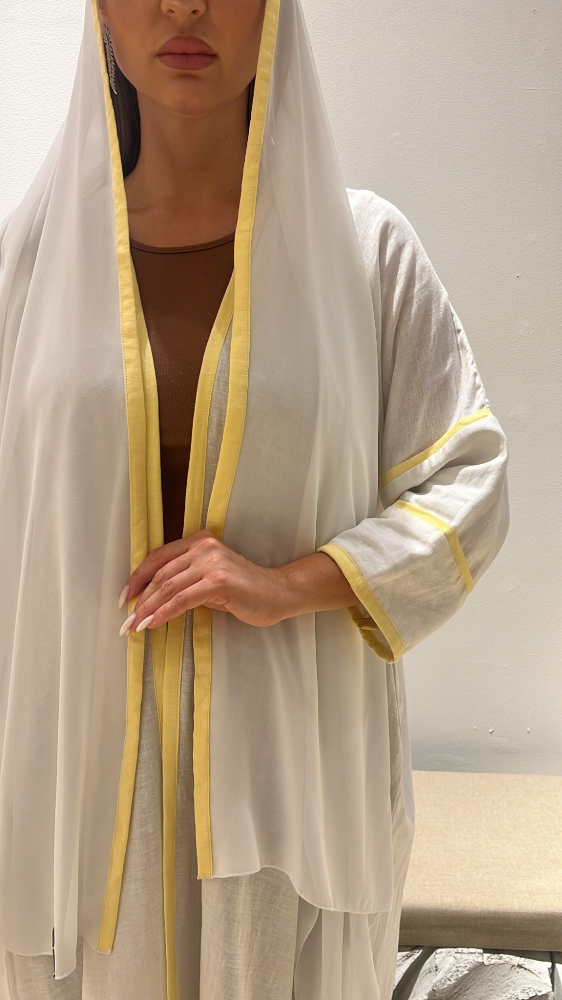 Yellow line linen