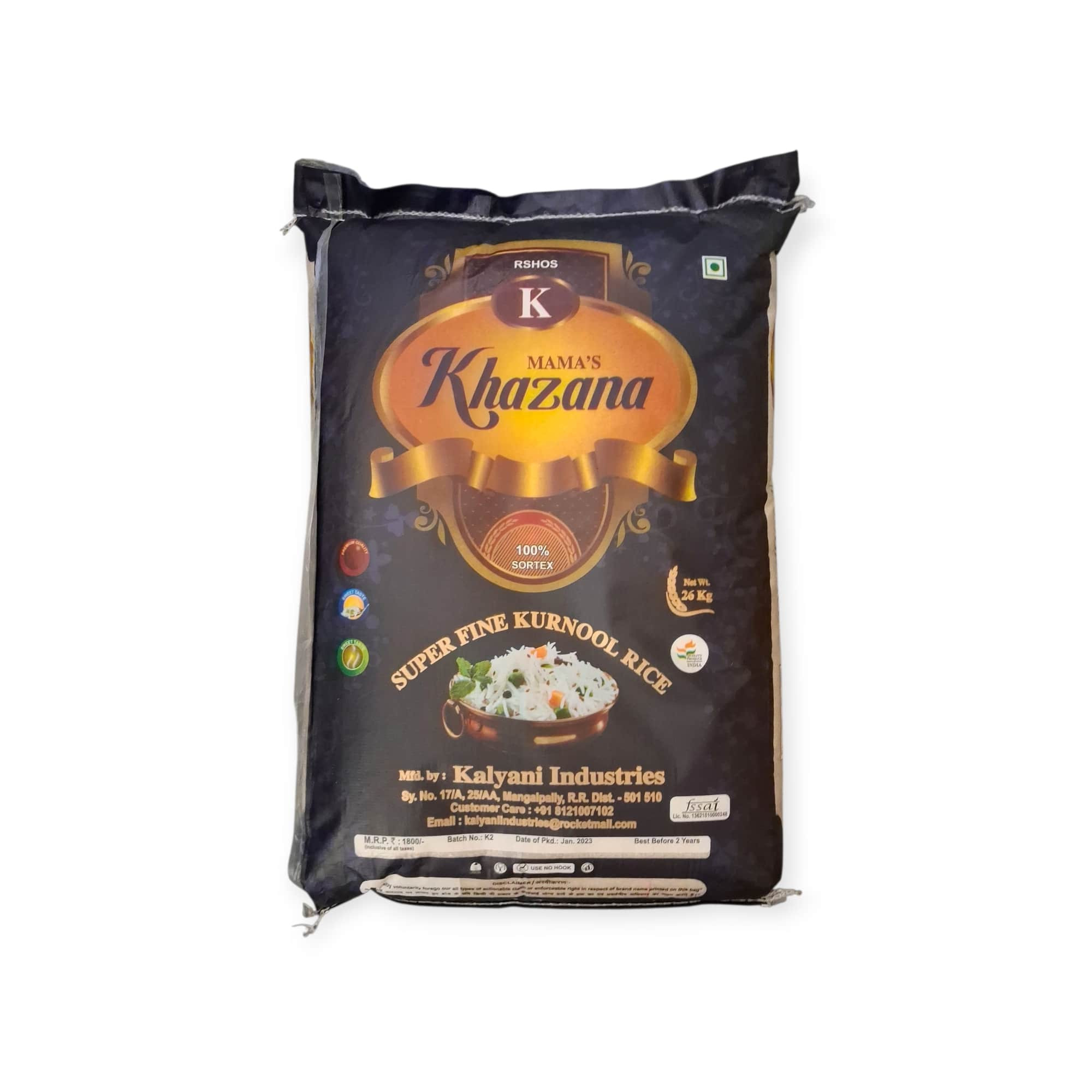 Khazana - Kurnool Sona Masoori Rice - Aged 12 Months
