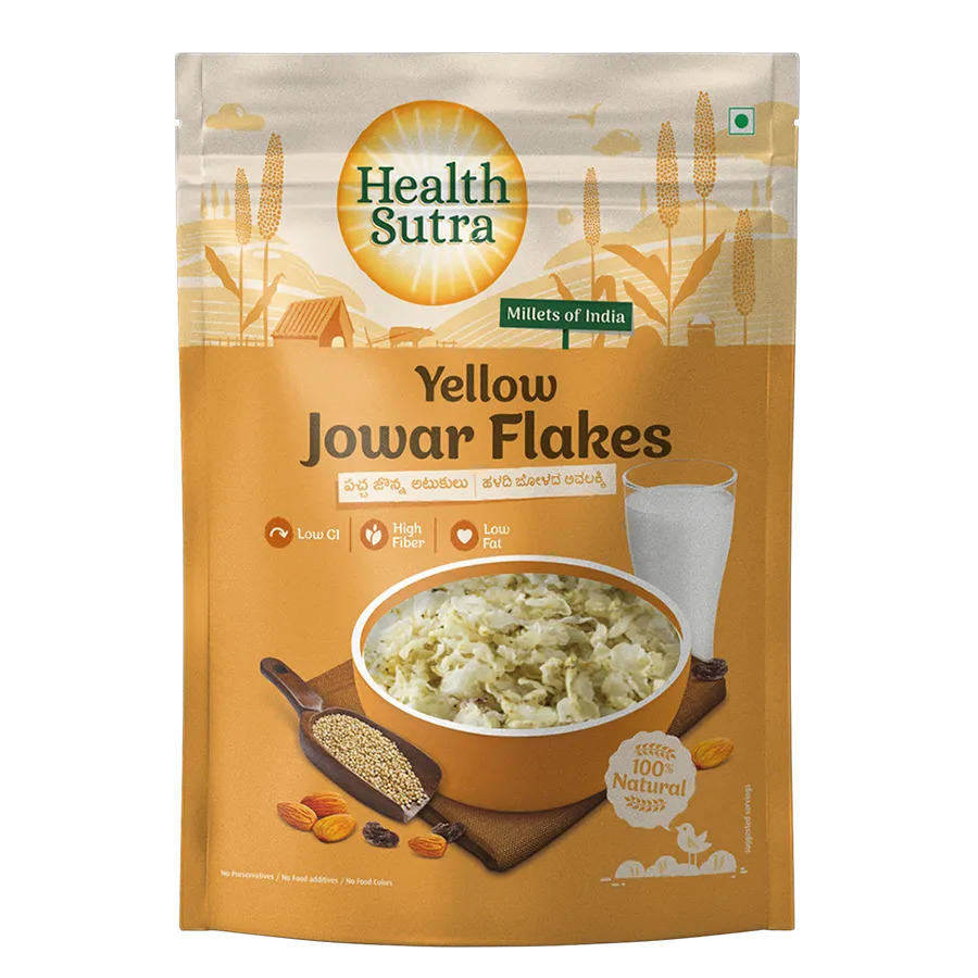 Health Sutra Yellow Jowar Flakes - 250 Gms 1+1