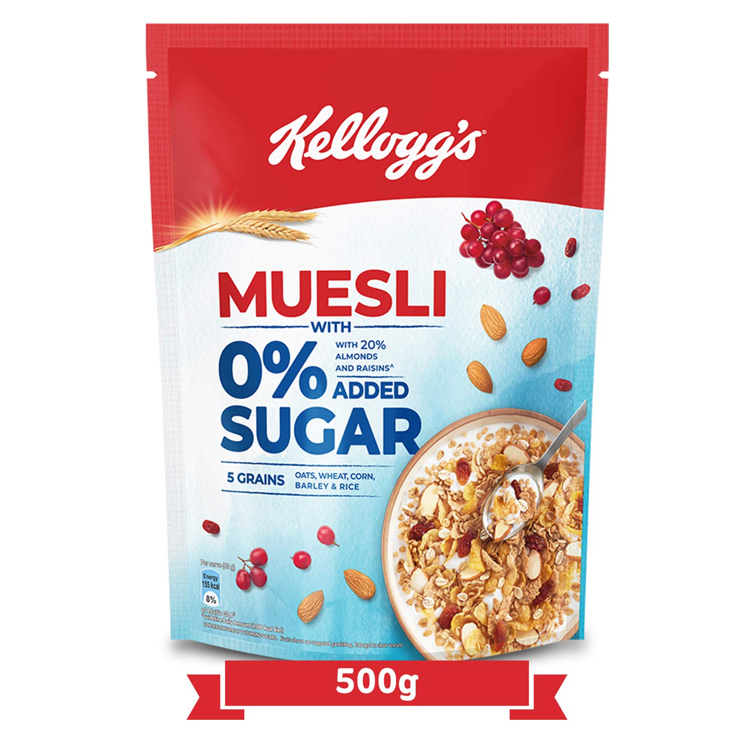 Kelloggs Muesli 0% Sugar - 500 Gms