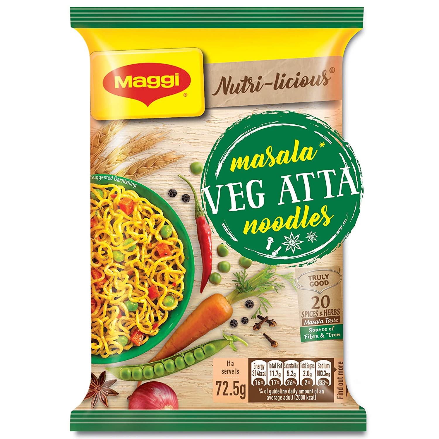Maggi Atta Noodles - 72.5 Gms (Pack of 1)