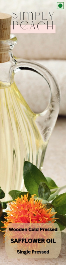 Simply Peach Cold Pressed Safflower Oil - 1 Lt