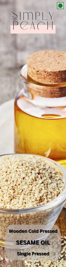 Simply Peach Cold Pressed Sesame White Oil - 1 Lt