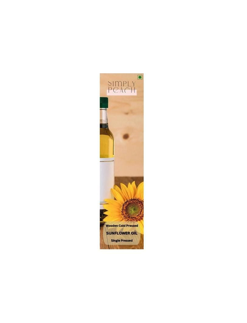 Simply Peach Cold Pressed Sunflower Oil - 1 Lt