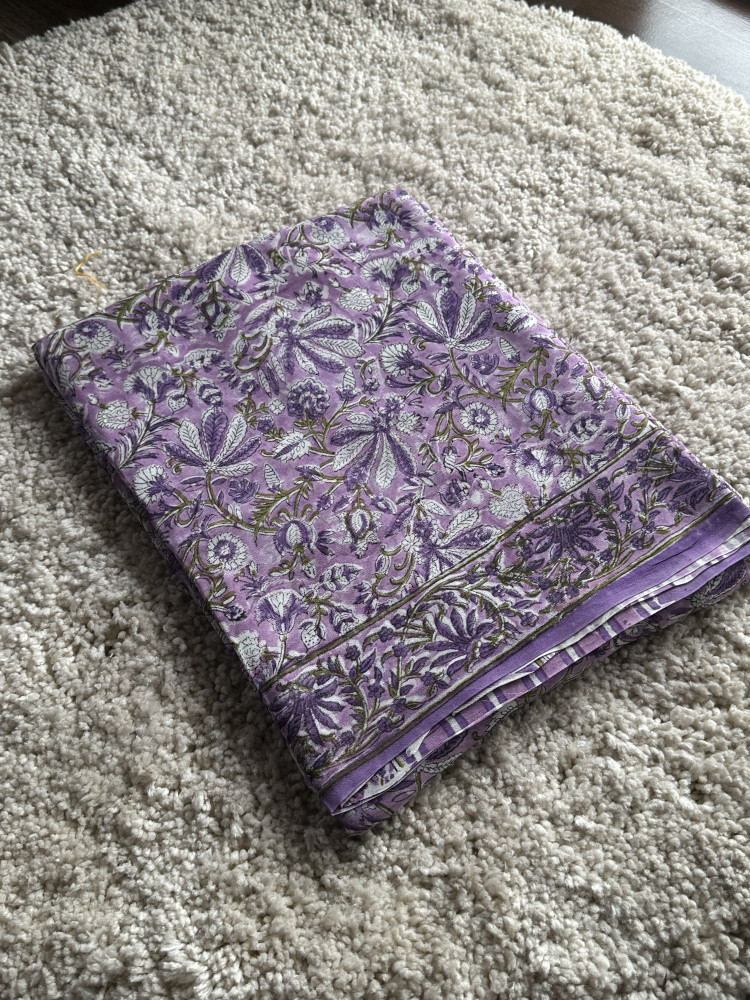 Image of Sanganeri handblockprinted Georgette saree