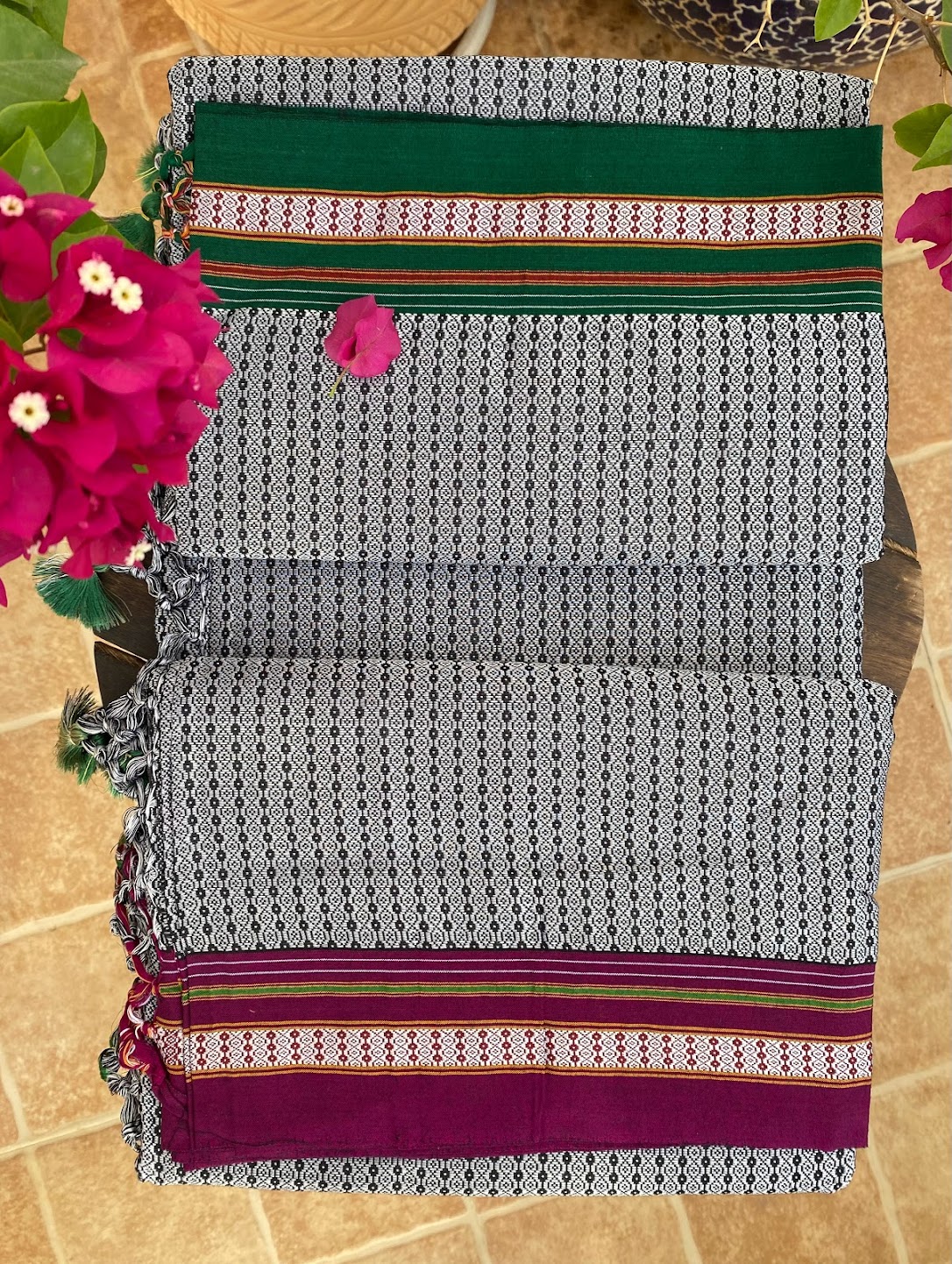 Ganga jamuna running pallu khun saree