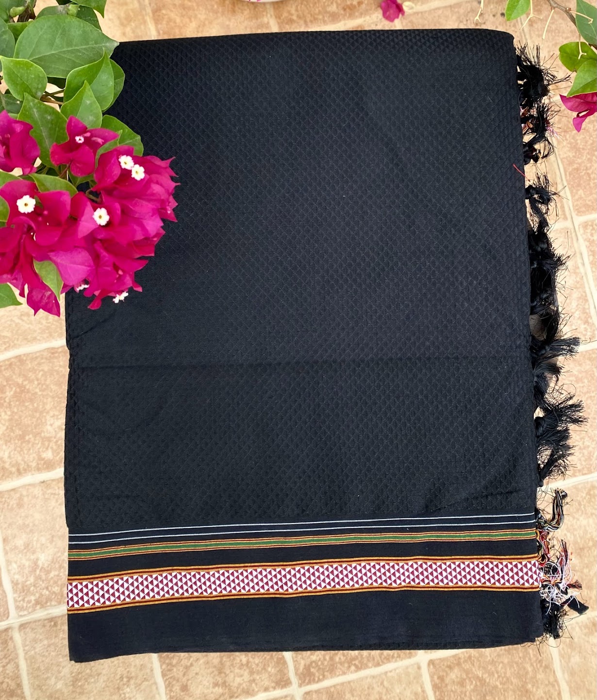 Contrast pallu khun saree
