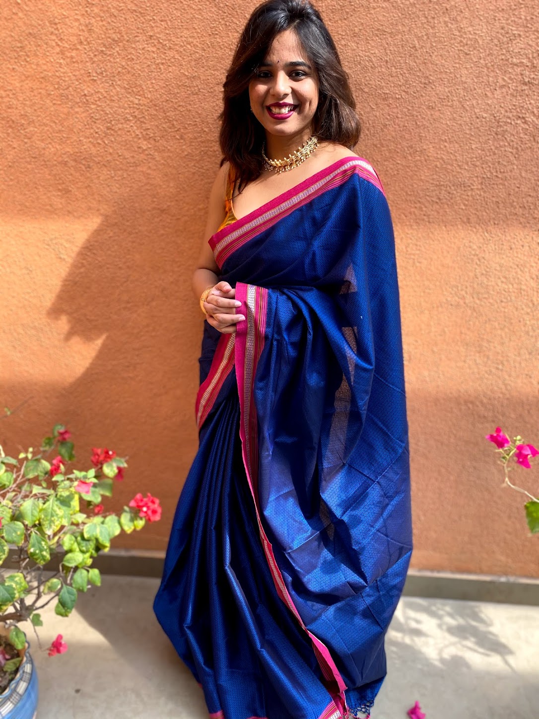 Running pallu khun saree
