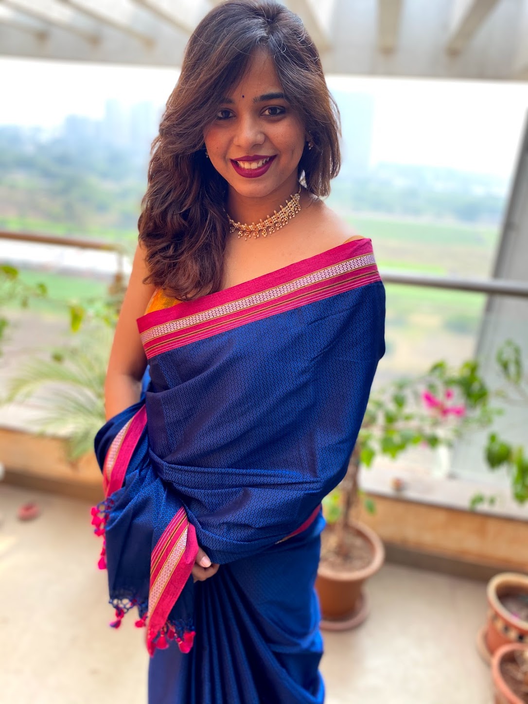 Running pallu khun saree