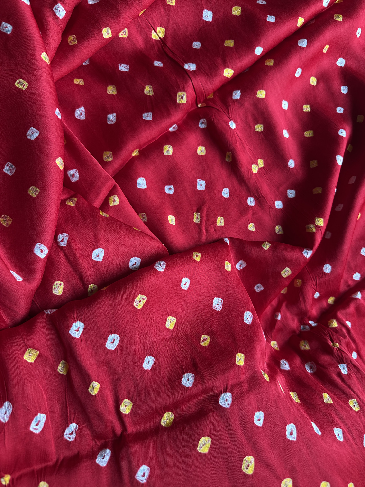 Bandhej modal silk saree