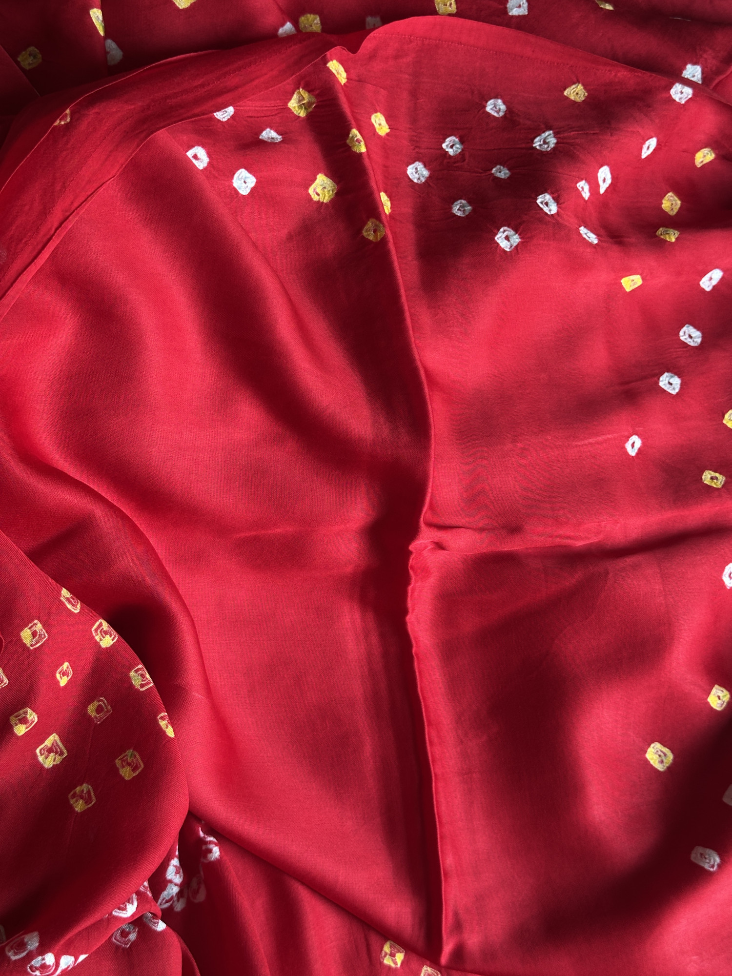 Bandhej modal silk saree