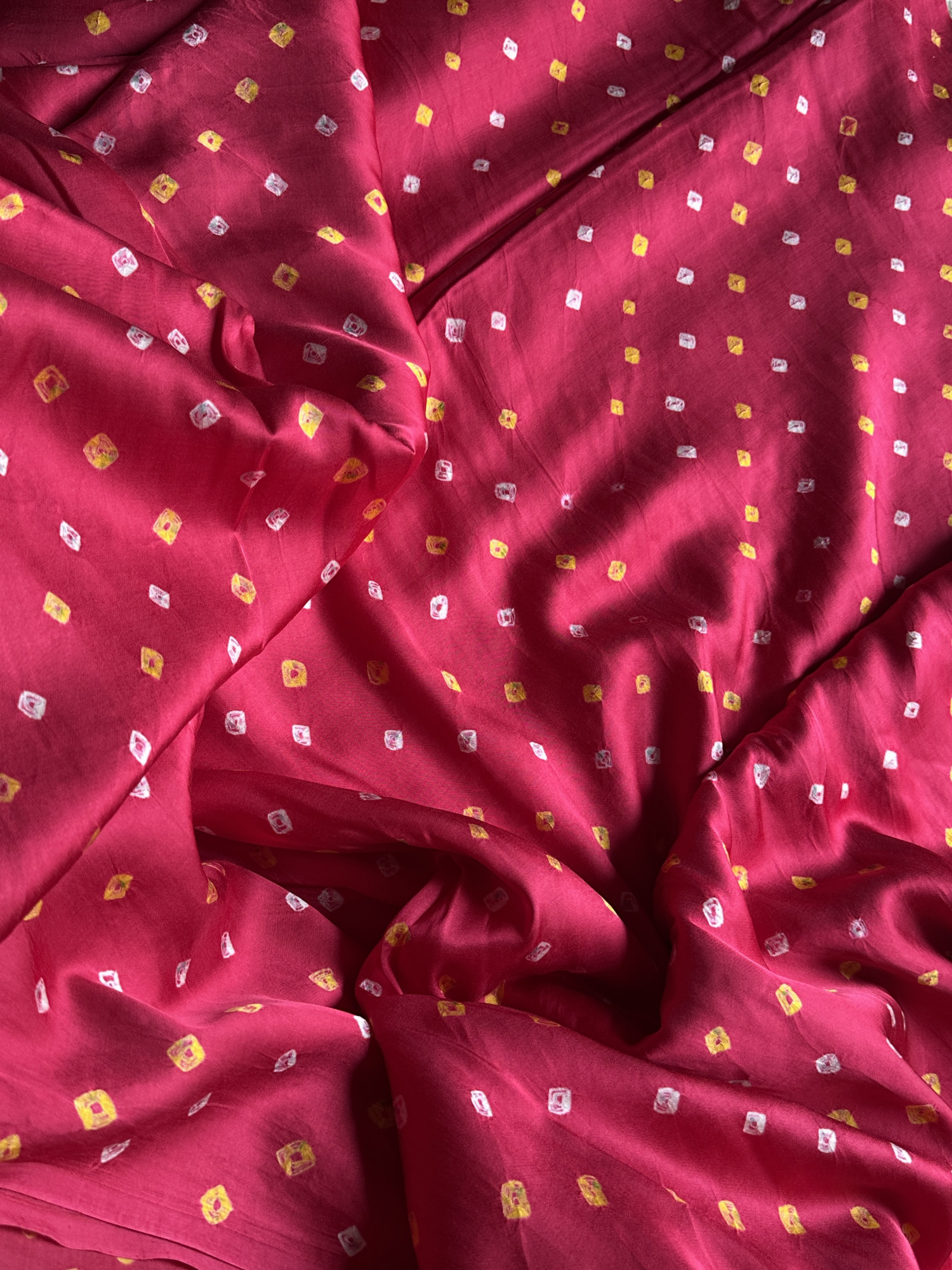 Bandhej modal silk saree