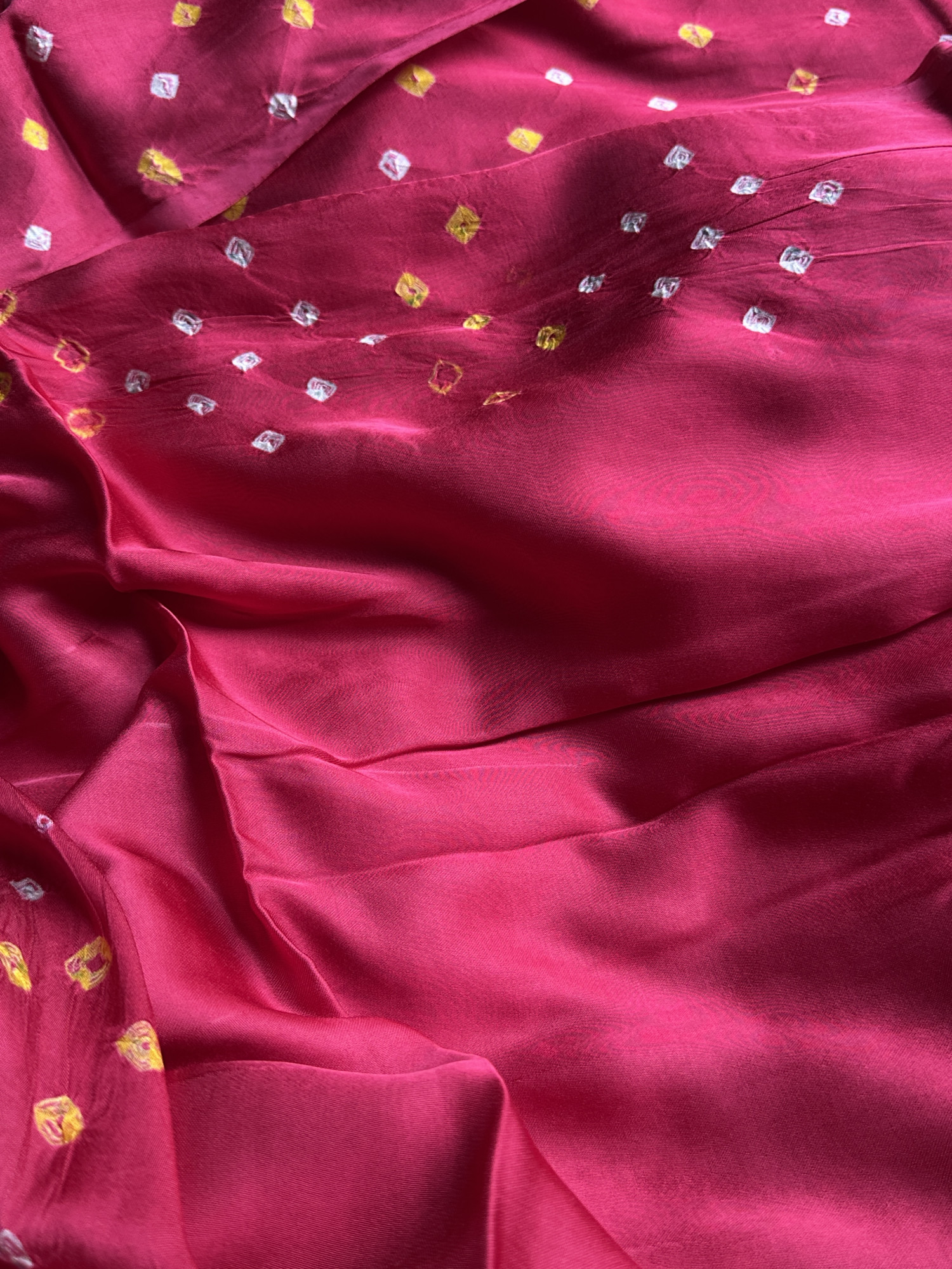 Bandhej modal silk saree