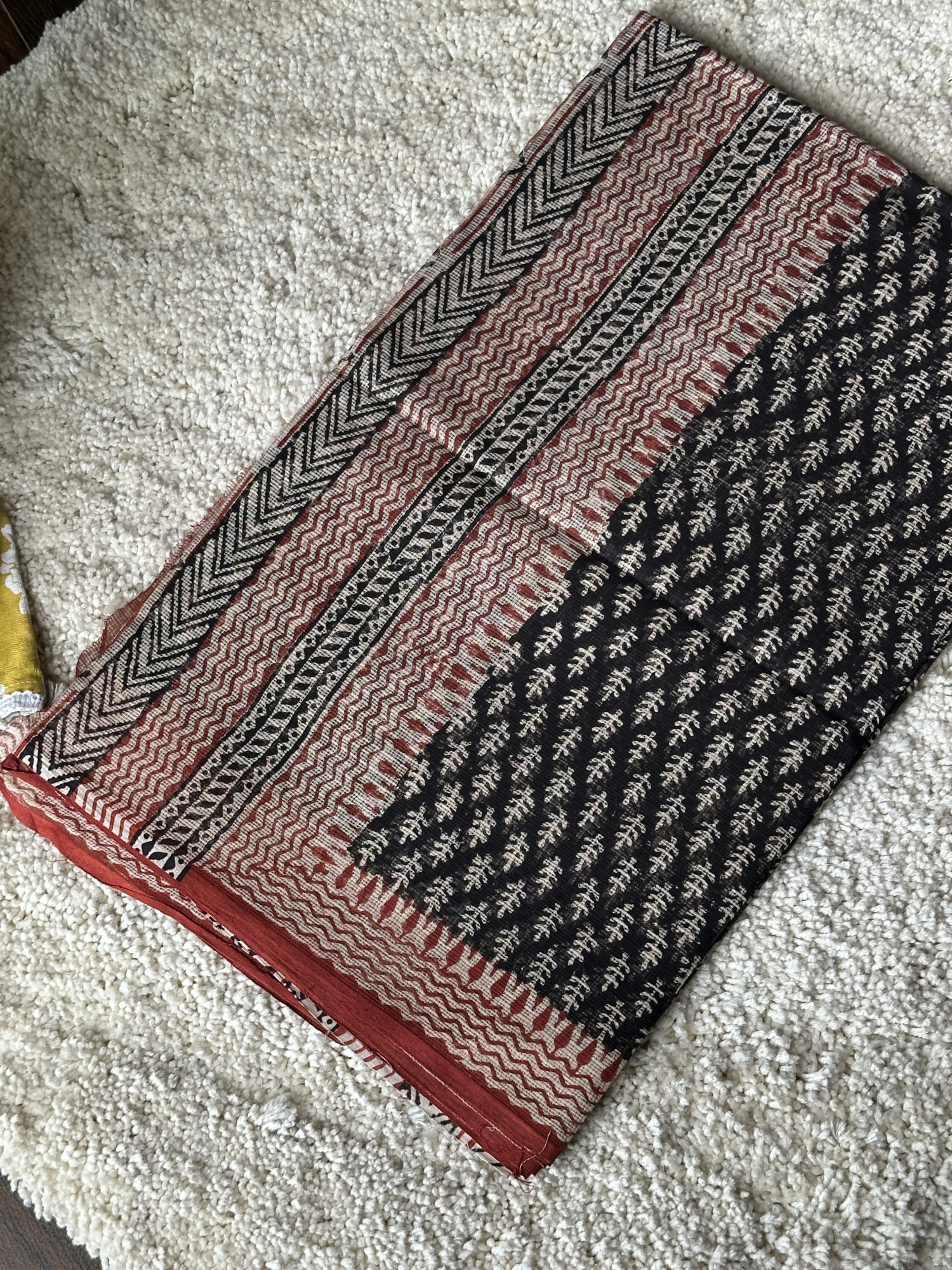 Bagru handblockprinted kota cotton saree