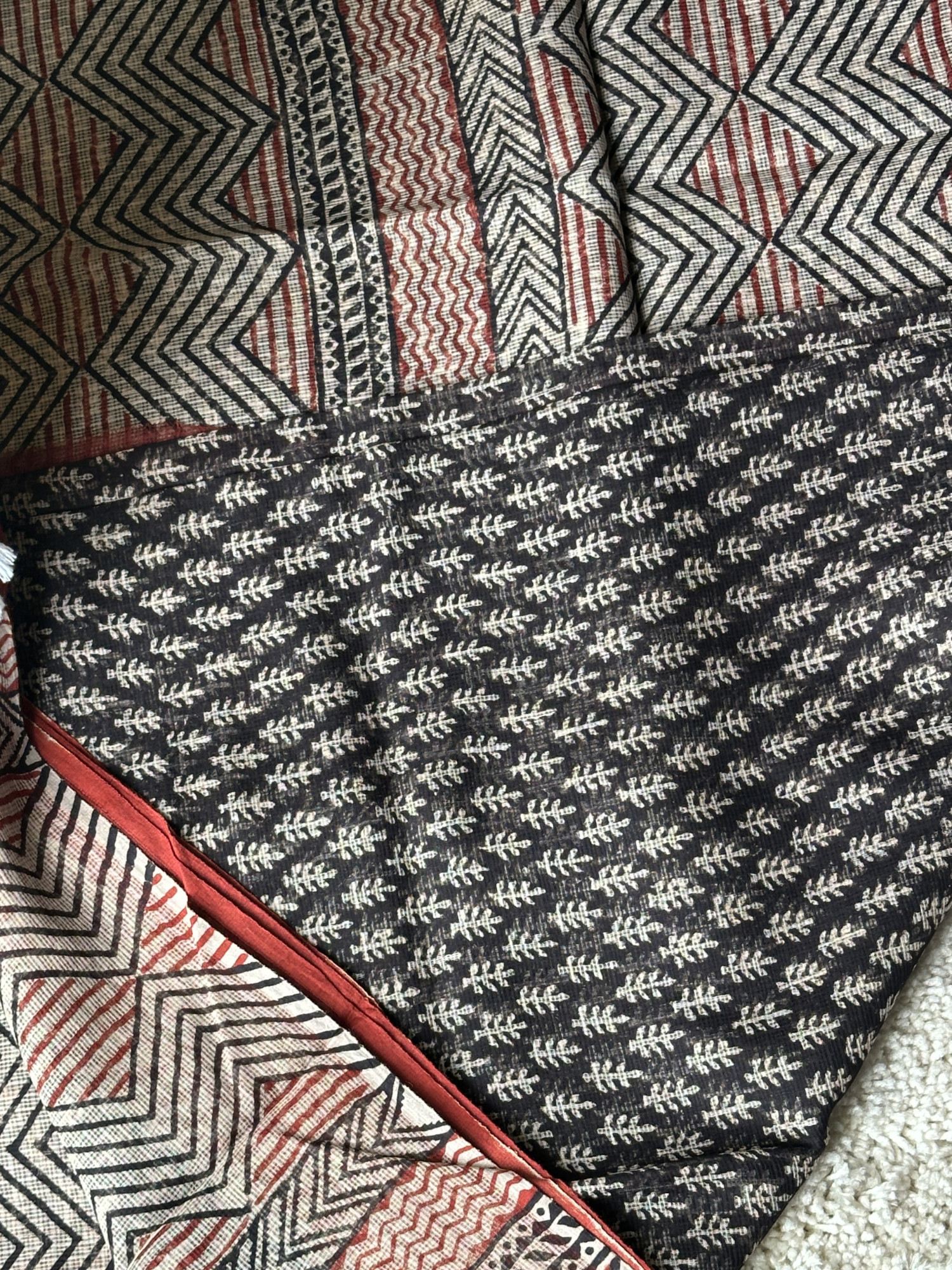 Bagru handblockprinted kota cotton saree