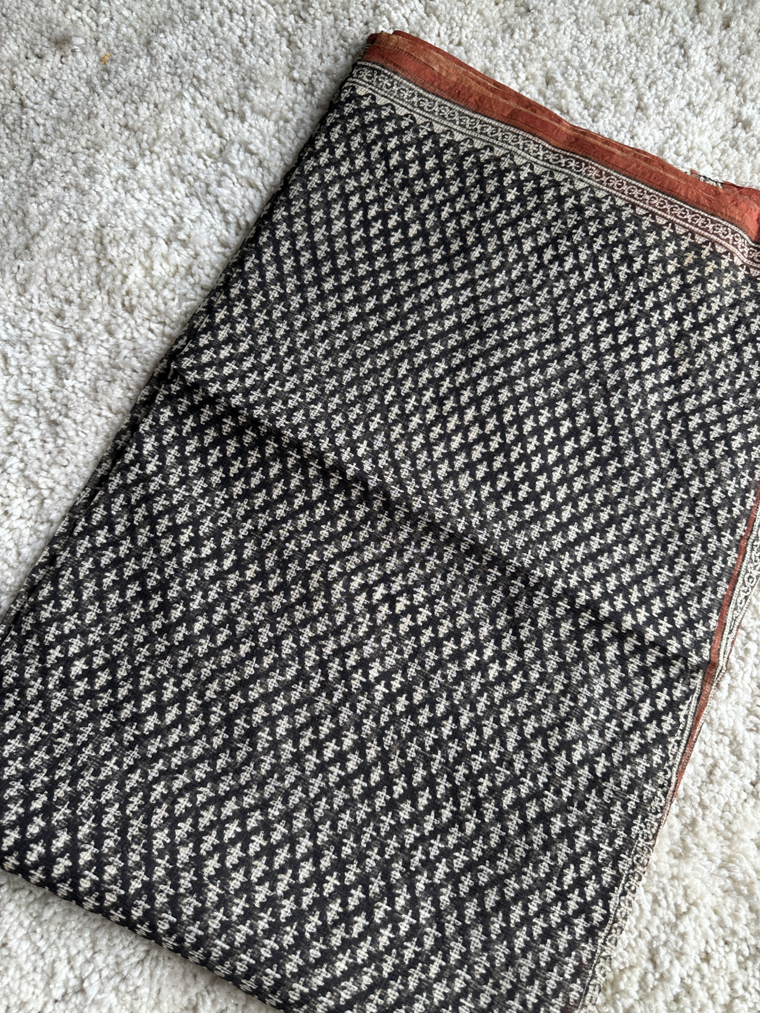 Bagru handblockprinted kota cotton saree