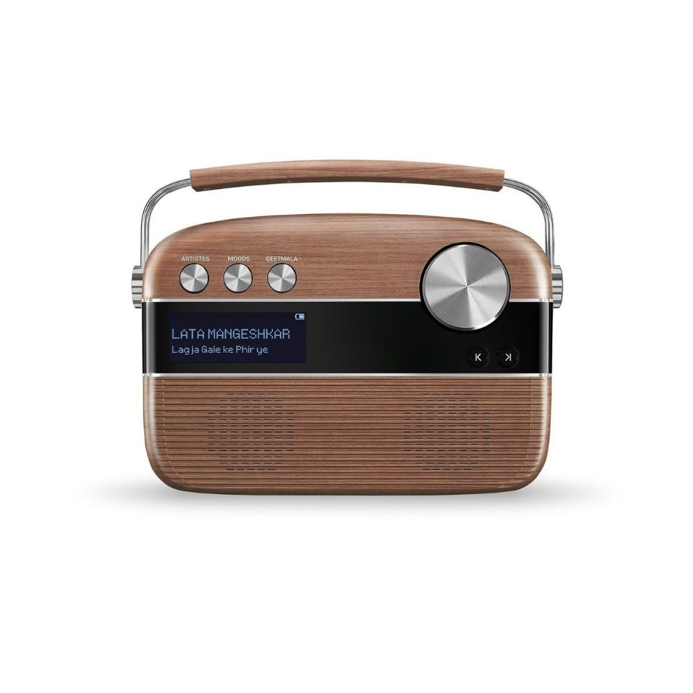 Saregama Carvaan Harmony Hindi Edition Oak Wood Brown 6W Stereo Bluetooth Home Speaker