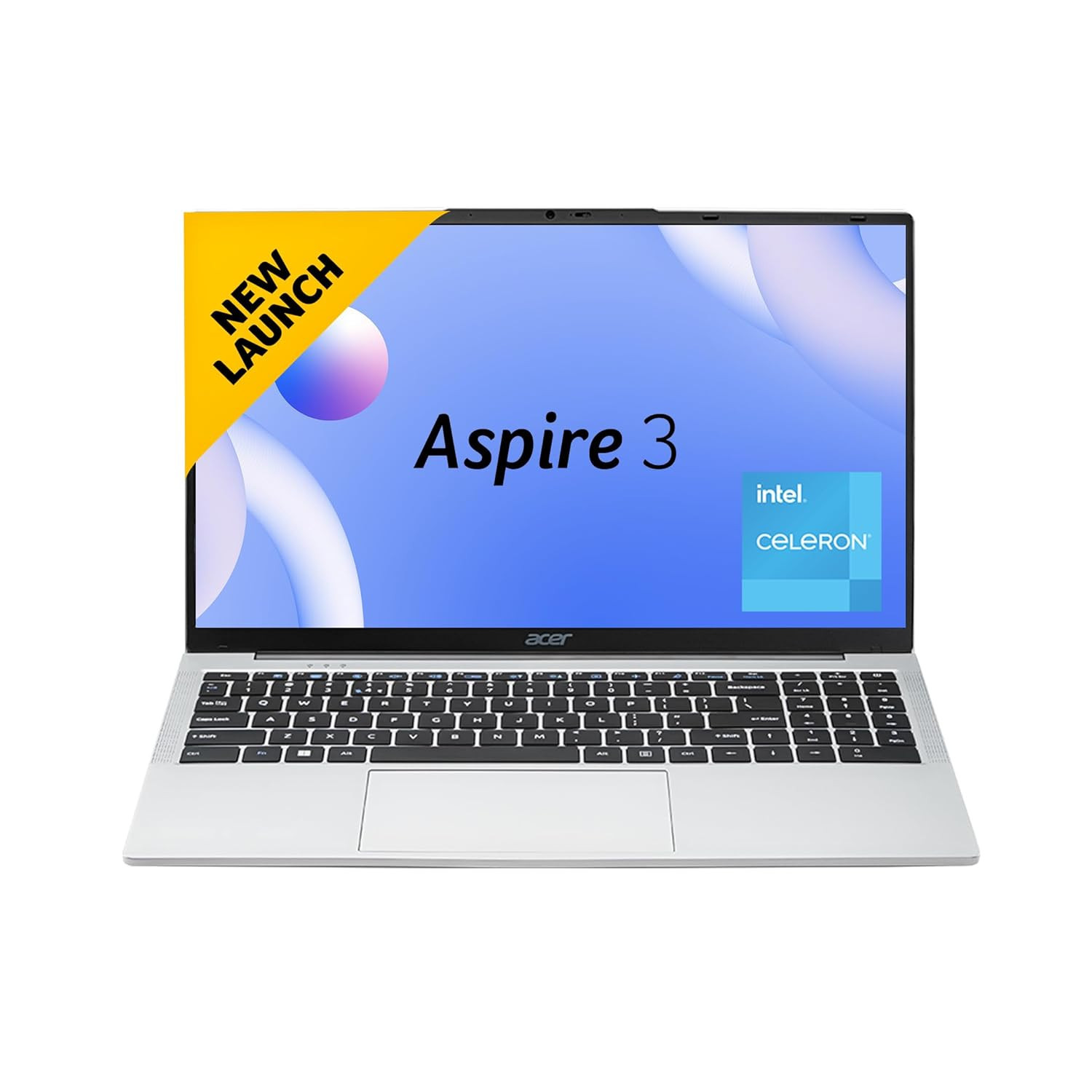 Acer Aspire 3 Laptop Glacier Silver Intel Celeron N4500 8GB LPDDR4X 512GB SSD Windows 11 Home A325-45 156 HD Display 15kg HD Webcam 38 WHr Battery