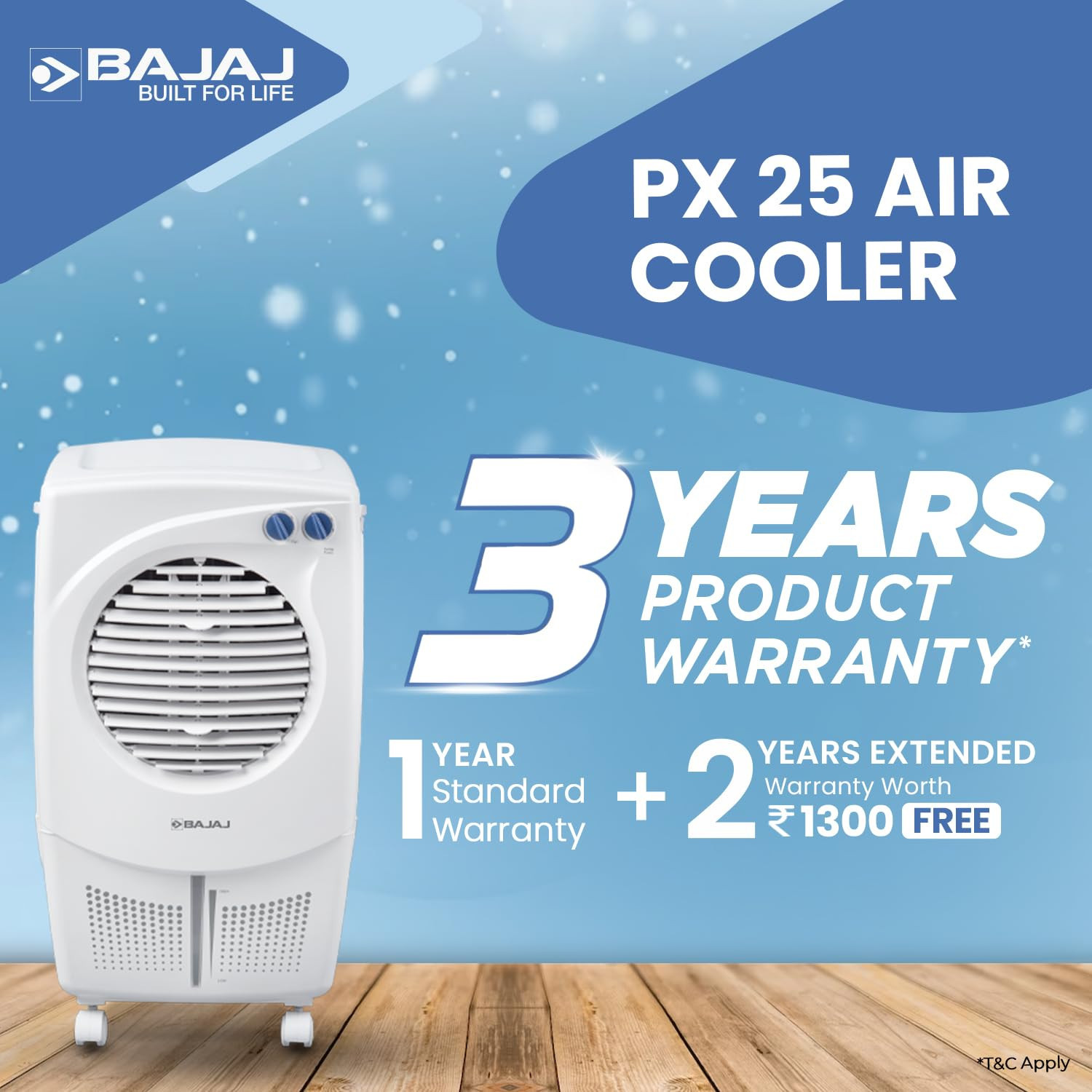 Bajaj ArcticCool 24L Personal Air Cooler TurboFlow Series