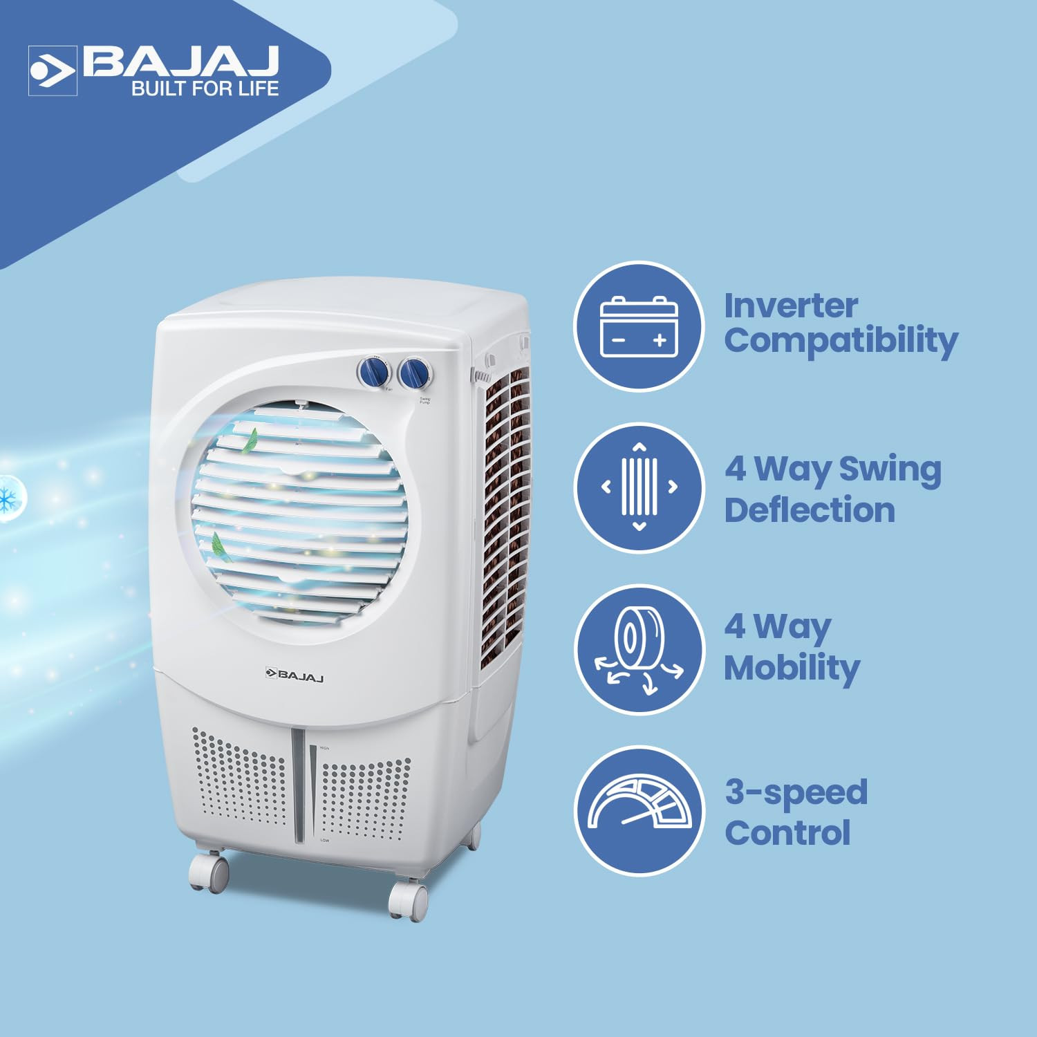 Bajaj ArcticCool 24L Personal Air Cooler TurboFlow Series