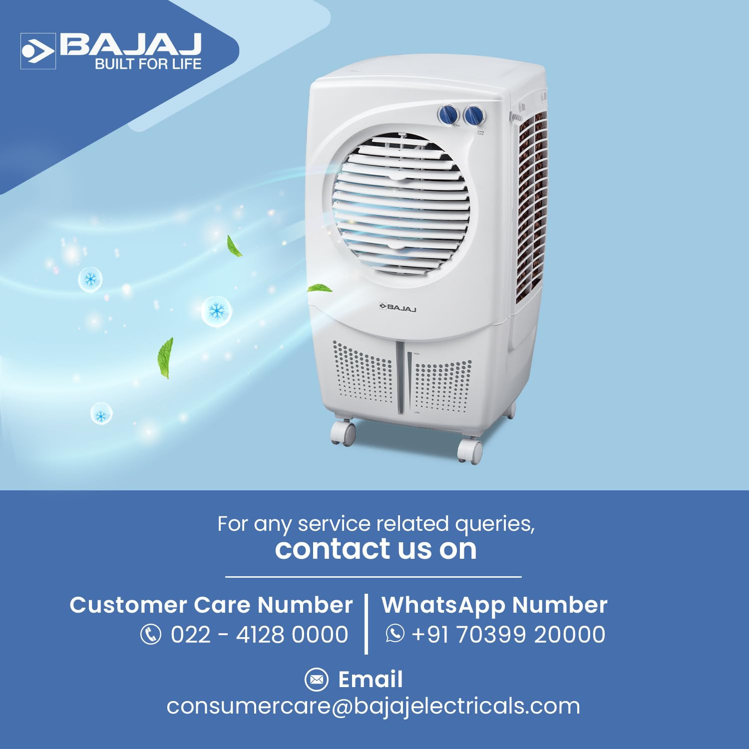 Bajaj ArcticCool 24L Personal Air Cooler TurboFlow Series