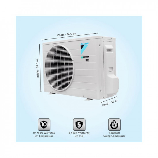 Daikin PureBreeze 15T 5-Star Inverter Split AC with PM 10 Filtration White