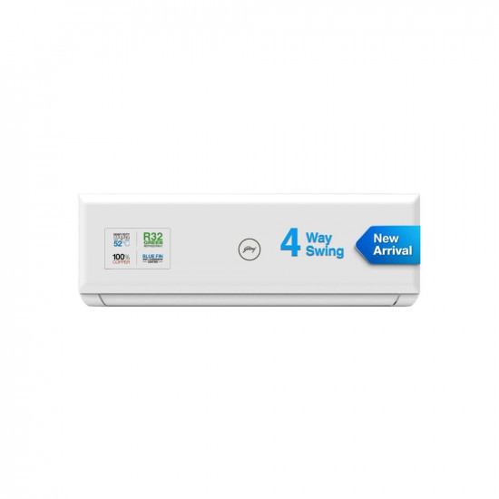 Godrej PolarCool 15T 3-Star Fixed Speed Split AC 4-Way Air Swing Copper Anti-Dust Filter 2023 Model White