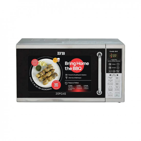 IFB 20 L Grill Microwave Oven 20PG4S Black Silver With Starter Kit