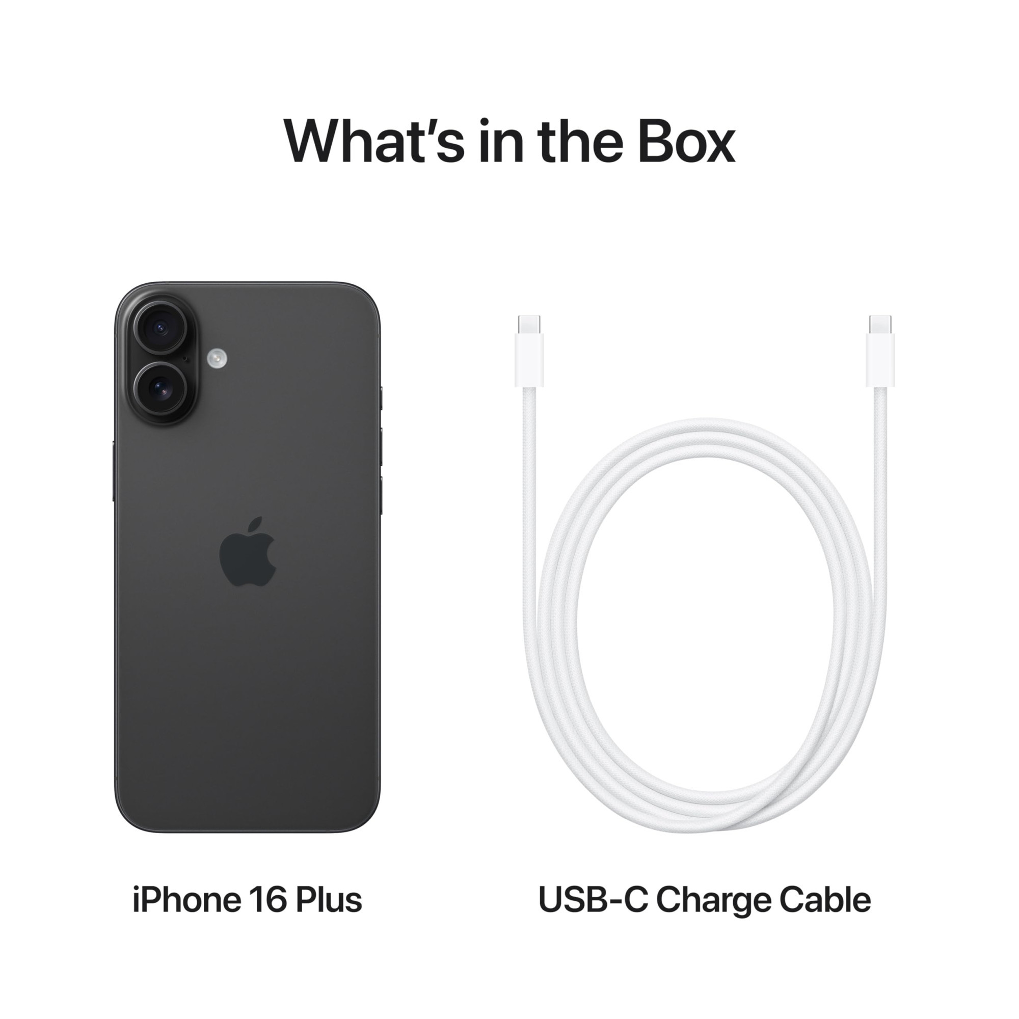 iPhone 16 Plus 256 GB 5G Smartphone Camera Control A18 Chip Extended Battery Life AirPods Compatible Midnight Black Finish