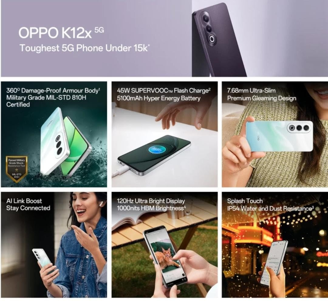 Oppo K12x Speed Charge 5G Breeze Blue 128GB 6GB RAM